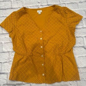 Mustard Yellow JCrew Top